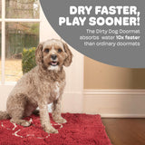 Dog Gone Smart Dirty Dog Doormat - Fast Drying Rug with Super Gripper Backing for Clean Floors - Super Absorbent and Machine Washable Mat for Muddy Paws - Maroon