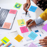 (24 Pads) Sticky Notes 3x3 in Post, 12 Bright Colors Self-Stick Note Pads it, Strong Adhesive, Easy to Post for Home, Office, Notebook