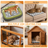Bestio Large Dog Heating Pad,34x21 in Heated Dog Bed with Constant Heat & Auto Modes，MET&UL Certified Pet Heating Pad with Soothing Warmth,Chew-Resistant Cord,Waterproof Washable Cover-Gray