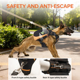 Dog Backpack for Medium & Large Dogs, Detachable Side Bags, Quick-Poop Bag Dispenser | No-Pull Adjustable Harness for Large-Chested Breeds | Non-Slip Handle for Hiking, Walking, Outdoor Adventures（L）