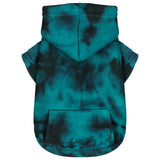 Chic Tie-Dye Dog Hoodie with Practical Pocket - Fashionable and Cozy Sweatshirt for Small, Medium, and Large Dogs, Ideal for Casual Outings and All-Day Comfort in Vibrant Colors. Cyan XXL