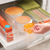 Plastic Stackable Pantry Bin with Handles, Clear