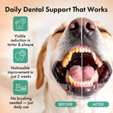 Dog Dental Powder – Dog Breath Freshener – Plaque Off and Tartar Remover for Dogs, Bad Breath Treatment, Natural Tooth Cleaning Powder for Dogs of All Breeds – Oral Care Supplement – Duck Flavor