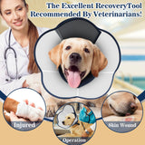 Hard & Heavy Plastic Dog Cone Collar Alternative for Extra Large Dogs (Adult Lab Golden GSD) After Surgery, Adjustable Pet Recovery Cone Anti-Lick, Elizabethan Protective Cone of Shame for Healing