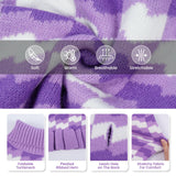 OUOBOB Dog Sweaters for Large Dogs Girl, Dog Sweater Dress with Leash Hole, Thick Turtleneck Knitwear for Female Dogs, Warm Fall Winter Dress for Cold Weather, Thanksgiving, Christmas - Purple XXL