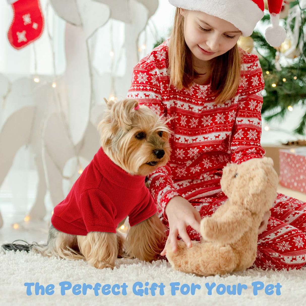 Sunnymove 5 Pcs Fleece Dogs Sweaters for Small Medium Large Puppy Cat Pet Winter Soft Warm Pullover Jumper Turtleneck Sweatshirt Clothes Apparel Outfit (M)