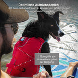 Kurgo Dog Water Life Jacket, Inflatable Safety Jacket for Dogs, Lifejacket Doggy Floats for Kayak, Pool or Lake, Reflective, Adjustable, Surf n’ Turf Life Jacket for Small Medium Large Pets