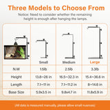 Simple Deluxe Reptile Light Stand Adjustable 15-36.6 inch Floor Lamp Holder, Metal Bracket for Reptile Tank & Terrarium Heating Light