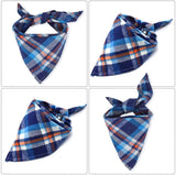 VIPITH 8 Pack Large Dog Bandanas, Reversible Plaid Dog Bandanas Boy Girl Painting Bibs Scarf Kerchief, Washable and Adjustable Spring Summer Fall Bandana for Dogs Cats Pets (XX-Large(80cm))