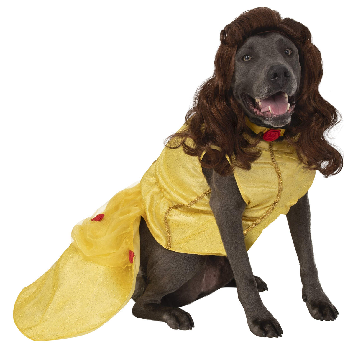 Disney Princesses: Belle Pet Costume for For Dogs or Cats by Rubies, XXXL