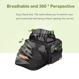 MOYLLOG Expandable Pet Carrier Bag - Airline-Approved, Breathable Mesh, Secure Zippers, Padded Handle & Multi-Pockets (Dark Grey)