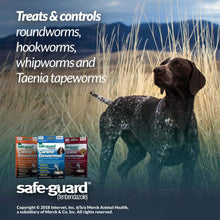 Load image into Gallery viewer, Safe-Guard (fenbendazole) Canine Dewormer for Dogs, 4gm pouch (ea. pouch treats 40lbs.)
