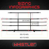 WHISTLER Dog Barrier for SUV's, Cars & Vehicles, Heavy-Duty - Universal Fit Adjustable Pet Barrier