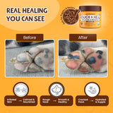 Petsmont Touch & Heal Organic Paw Balm for Dogs 2oz - Cream Lotion Protection Moisturizer Nose Natural Soother Hot Pavement Wax Dry Paws Cracked Butter Protectors Pad Snout Puppy Elbow Foot Pet