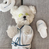 Dog Bathrobe for Drying Dogs, Hooded Dog Towel Doggie Robes Dog Bath Robe, Microfiber Fast Drying Absorbent Pet Towel for Cat Puppy Small Medium Dogs (Bathrobe,S)