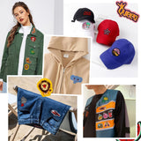 NICEVINYL Iron on Patches for Clothing: 100Pcs Random Assorted Styles Funny Patch Repair Embroidered Appliques for Clothes Sew on/Iron on Jackets Backpacks Hat Dress Fabric for DIY Accessories