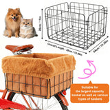 Xixter Pet Bike Basket Liner Comfortable and Warm with Easy Installations,Outer Layer Made of Short Plush Material(Bike Basket Not Included)