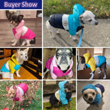 FUAMEY Puppy Puffer Jacket, Warm Padded Pet Snow Vest, Cute Windproof Dog Clothes, Waterproof Outdoor Lightweight Small Dog Hoodie, Chihuahua Poodles Yorkshire Pet Apparel M/16