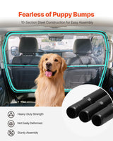 VEVOR Dog Car Barrier, 56" Wide Car Divider for Front Seats Installation, Vehicle Pet Barrier with See Through Net Mesh, Universal-Fit Dog Car Barrier for Full-Size Sedans, Trucks, and SUVs, Black