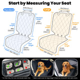 VIVAGLORY Dog Front Seat Cover Seatflex Car Seat Protector for Dog, Car Cover for Pet, Front Single Bucket Captain Chair Protector, Standard, Heather Black, 2Pack