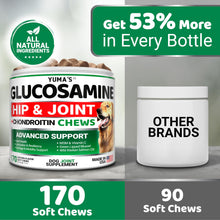 Load image into Gallery viewer, YUMA'S Glucosamine for Dogs - Hip and Joint Supplement for Dogs - 170 Ct - Glucosamine Chondroitin Chews - Joint Pain Relief Supplement with MSM - Advanced Health - Mobility Support - Made in USA
