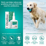 ICF Otodine Dog Ear Cleaner Solution - Veterinary Formula for Itchy Ears, Head Shaking & Scratching - Tris-EDTA Flush for Wax, Debris & Odor - Gentle & Safe for Cats & Puppies - 100ml