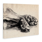 Stupell Industries Dog Paw Charcoal Design, Designed By Jennifer Paxton Parker, 20 x 16, Canvas Wall Art