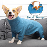TARFEPA Dog Winter Coat, Polar Fleece Pullover Jumpsuit, Dog Sweatshirt Jacket, Fullbody Pajamas Onesie for Small Medium Large Dogs Hiking Walking Sleep, Turquoise M