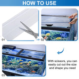 2PCS Set Glass Canopy, 22.08 x 16.57in (Each PCS) Clear Tempered Aquarium Fish Tank Hoods with Aquarium Lid Clips, ONLY FITS Aqueon 75/90/110 Gallon Aquarium Fish Tank