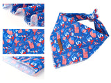Lionet Paws 4th of July Dog Bandanas 2 Pack, American Washable Triangle Bibs Scarf Kerchief, Adjustable Holiday Scarves for Medium Large Extra Large Pets, USA & Flag