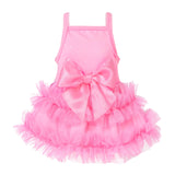 Fitwarm Sparkly Dog Tiered Dress, Fancy Dog Clothes for Small Dogs Girl, Bohemian Doggie Birthday Outfit, Pet Apparel, Pink, XXS