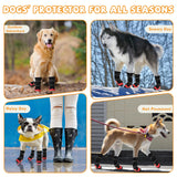 Dog Shoes for Medium Large Size Dogs, Breathable Dog Shoe for Hot Pavement, Dog Booties and Paw Protectors to Prevent Licking, Anti-Slip Dog Boots with Reflective for Summer, Hiking, Snow (Size 6)