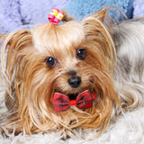 Segarty Small Dog Bow Tie, 40 Pack for Dogs, Adjustable Bowties for Large Puppy and Cats, Neck Bows Collar Bulk Assorted Grooming Accessories for Birthday Wedding Party Holiday Festival