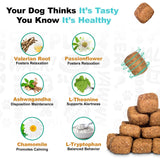Doggie Dailies Calming Chews, Melatonin & Chamomile for Stress Relief, Relaxation & Anxiety (Peanut Butter, 225 Soft Chews)