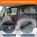 Furggis Dog Barrier for Car, 50" Wide SUV Dog Barrier for Cargo Area & 2nd 3rd Row Seats, Sturdy Dog Barrier for Small SUV & Truck with See-Through Net Mesh, Back Seat Divider for Mid-Sized Vehicle