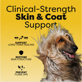 Medical-Strength Hair Skin & Nails Dog Chews | Vitamin A Retinol & B3 Niacinamide for Dogs | EPA Omega 3 for Dog | Relieve Itching, Flaky Skin & Brittle Nails | 90 Chews