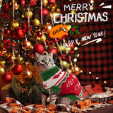 BWOGUE 2 Packs Cat Christmas Sweater Christmas Dog Sweaters Pet Cat Winter Knitwear Warm Clothes Pet Reindeer Snowflake Pet Sweaters for Kittys and Small Dogs
