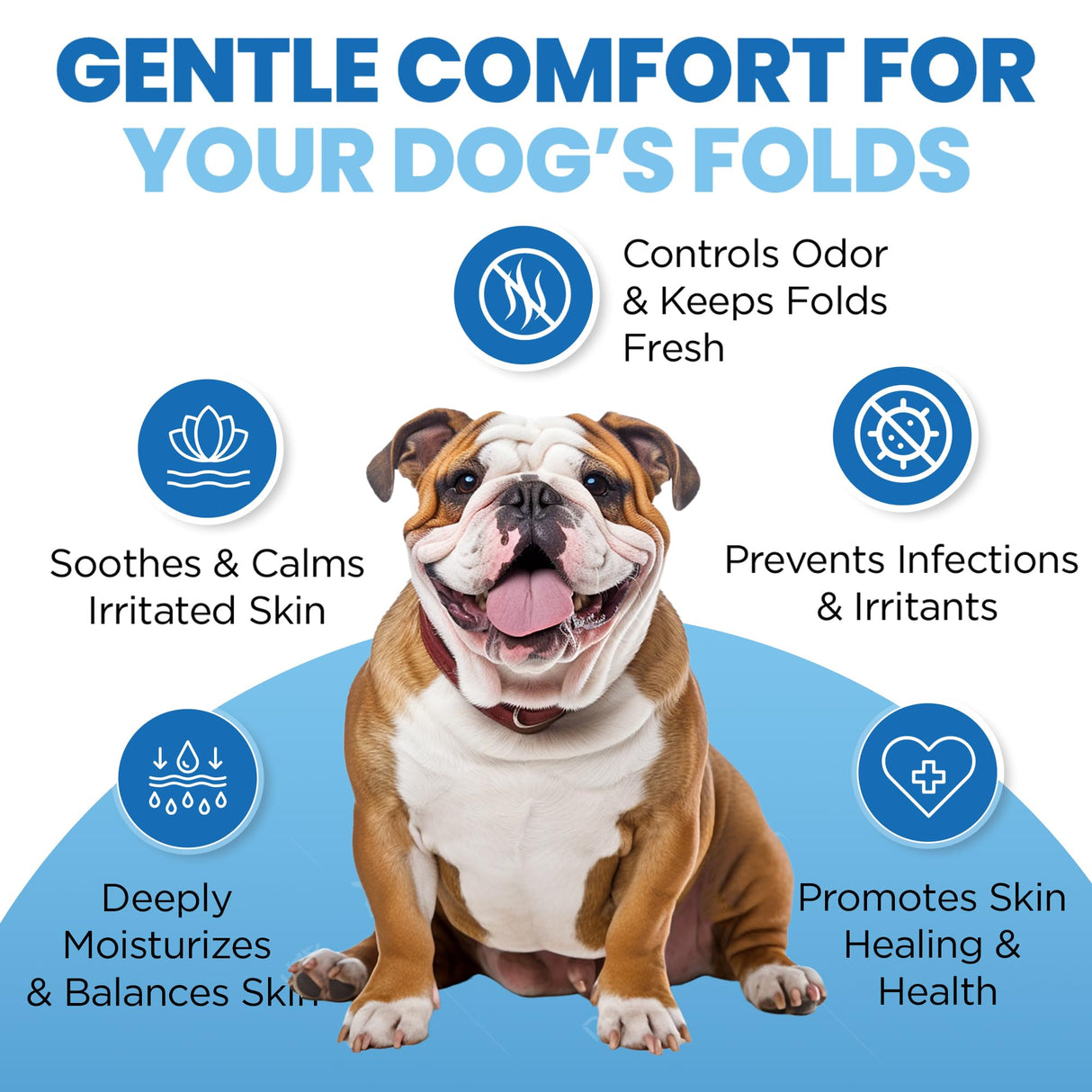 Yibesi Wrinkle Balm for Dog Wrinkles 3 Oz Includes Applicator, Dog Lotion for Dry Itchy Skin Relief, Yeast Infection Treatment, Protects from Cracks & Wounds