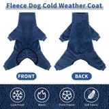 Dog Winter Coat Soft Pullover Pajamas, Warm Dog Cold Weather Coats Fleece Dogs Coat, Cozy Winter Jacket Windproof Fullbody Dogs Jumpsuit Onesie Fleece Sweater Clothes Apparel for Dogs