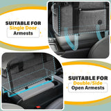 WOYYHO 18lbs Dog Car Seat for Small Dogs with Removable Velvet Liner, Luxury Small Dog Center Console Car Seat Pet Booster CarSeat, Easy Install Stable No Shaking, Waterproof Anti-Slip PU Leather