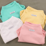 4Pcs Dog Shirt Dog Summer Clothes Sleeveless Doggy T-Shirt Colorful Puppy Tank Tops Breathable Vest Tshirts for Small Medium Dogs Cat Clothing (4pcs(Yellow+White+Blue+Pink), M(5.5-8.8lb))