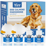 Yirr Dog Calming Diffuser, 6 in 1 Dog Pheromones Calming Diffuser, Relaxing Pheromone for Dogs Relief Stress Anxiety Reduce Aggression Barking, Help Train Dog to Pee, 2 Diffuser 4 Refill(48ml)