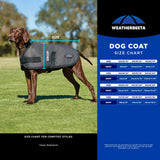 WeatherBeeta ComFiTec Classic Waterproof Dog Coat, Charcoal, 30"