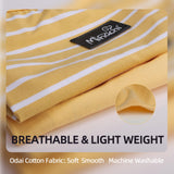 MIHACHI Dog Shirts Cotton Striped T-Shirt, Summer Pet Clothes for Small Dogs, 2-Pack Soft Puppy Apparel Cat Tee, Sleeveless Lightweight, Quick Dry, Breathable,Stretchy, Yellow M