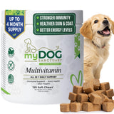 My Dog Sanctuary 14 in 1- Multivitamin for Dogs 120 Chews - Daily Support for Active & Aging Dogs Supplies/Vitamin A, D3, E, C, and B-Complex for Joint, Skin, Coat, Immune - Dog Multivitamin, Bacon