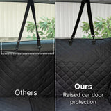 pawander Dog Car Seat Cover for Back Seat with Door Protection, Waterproof Dog Seat Hammock, Soft-Padded Pet Car Seat Cover for SUVs & Sedans (Black)