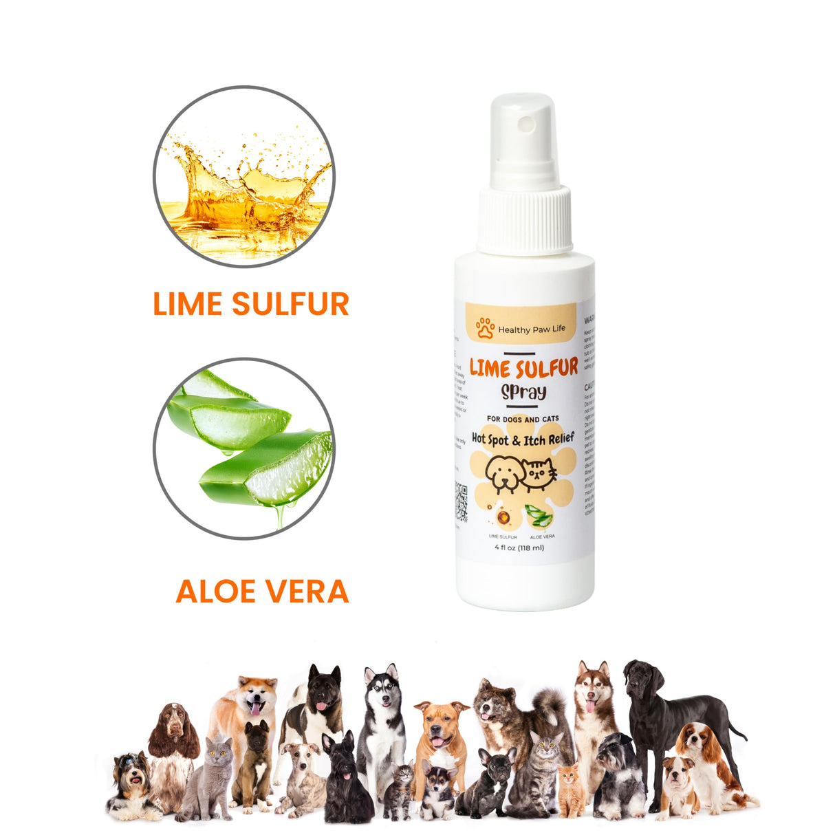Classic's Lime Sulfur Dip Classic's Lime Sulfur Spray Pet Care for Dry and Itchy Skin Spotcare and Safe Solution for Dog, Cat,
