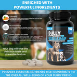 Kilab Dog Weight Gainer – 100-Count Muscle Builder Dog Supplement – Muscle Growth Supplement for Dogs, Puppies and Adults – Bully Growth Formula with Turmeric, Glucosamine, Green Lipped Mussels