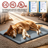 AFDUV Pet Heating Pads for Cats & Dogs Outdoor Indoor, 17.7 * 17.7inches Puppy Cat Heating Pad Bed Mat Outdoor Waterprooof, Heated Dog Blanket Bed Outside, Gifts for Cats Puppy in Winter