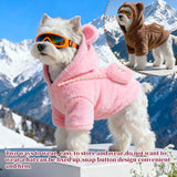 Floofelove Fleece Dog Coat Clothes for 6 to 9 lbs - Padded Dog Jackets for Small Dogs Warm Coat for Dogs Back Length 10-11" Suitable for Cold Weather